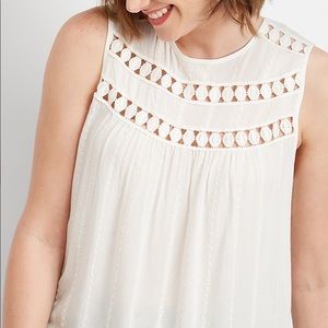 Maurices Solid Embroidered Crew Neck Tank - Plus Size 2